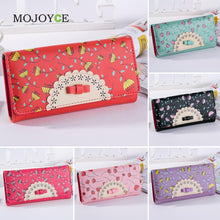 Flora Printing Wallet Women Luxury Brand Folder Women Clutch Wallets Card Holder Money Purse Candy Color Card Holder ELY