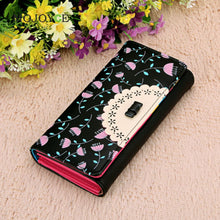 Flora Printing Wallet Women Luxury Brand Folder Women Clutch Wallets Card Holder Money Purse Candy Color Card Holder ELY
