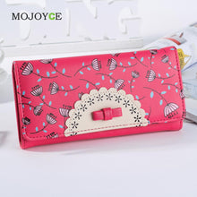 Flora Printing Wallet Women Luxury Brand Folder Women Clutch Wallets Card Holder Money Purse Candy Color Card Holder ELY