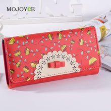 Flora Printing Wallet Women Luxury Brand Folder Women Clutch Wallets Card Holder Money Purse Candy Color Card Holder ELY