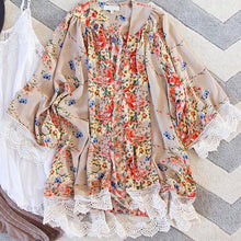 Floral Chiffon Kimono Women Cardigan Elegant Lace Women Flower Print Chiffon Blouse Shirt Women Loose Kimono jacket ELY