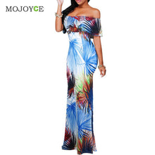 Floral Print Bodycon Women Dress Vestidos Party Evening Maxi Long Dress Vestido De Festa Off Shoulder Boho Dresses ELY