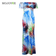Floral Print Bodycon Women Dress Vestidos Party Evening Maxi Long Dress Vestido De Festa Off Shoulder Boho Dresses ELY