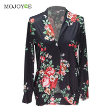 Floral Print Jacket Women Long Sleeve Knitted Cardigan Loose Sweater Outwear Women Jacket Flower Coat Jaqueta Feminina ELY