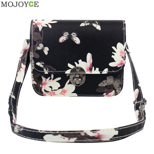 Floral Print Women Bag Casual Women Messenger Bags Crossbody PU Leather Handbag Travel Shoulder Bags bolsa feminina 1STL ELY
