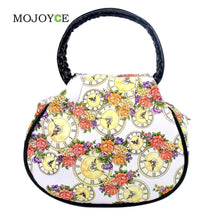 Floral Print Women Bag PU Leather Handbags National Shoulder Bags Coin Purse Clutch 1STL ELY