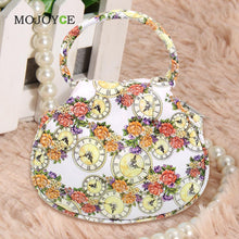 Floral Print Women Bag PU Leather Handbags National Shoulder Bags Coin Purse Clutch 1STL ELY