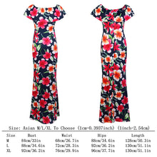 Floral Print Women Dress Vestidos Off Shoulder Bodycon Party Long Dress Slash Neck Boho Sundress Dress ELY