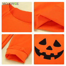 Halloween Pumpkin Print Hoodie Women Pullover Cotton Sweatshirt Women Tops Shirt Orange Long Sleeves Sweatshirt ELY