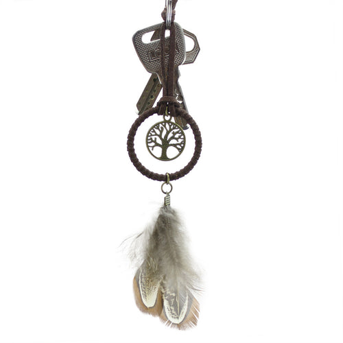 Handcrafted Dream Catcher Feather Tree Keychain Bag Pendant Accessories Jewelry 1STL ELY