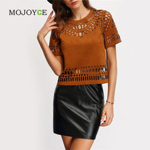 Hollow Out T Shirt Women Zipper Sexy Tops Casual Tee Shirt Femme Short Crew Neck Cropped Blusas Femininas Women Tops ELY