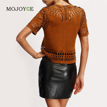 Hollow Out T Shirt Women Zipper Sexy Tops Casual Tee Shirt Femme Short Crew Neck Cropped Blusas Femininas Women Tops ELY