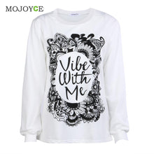 Hoodie Women Long Sleeve Hoodies Sweatshirt Women Vibe With Me Print Graphic Sweatshirt Suit Women ELY