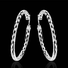 Jewelry Women's silver plated big Twisted Rope hoop earings Bijoux Earrings For Wedding 594 ELY