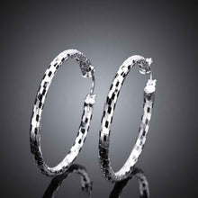 Jewelry Women's silver plated big Twisted Rope hoop earings Bijoux Earrings For Wedding 594 ELY