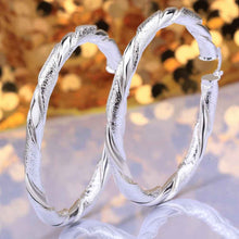 Jewelry Women's silver plated big round hoop earings Bijoux Earrings For Wedding 59 ELY