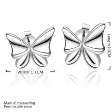 Jewelry Women's silver plated buttfly means stud earings Bijoux Earrings For Wedding 54 ELY