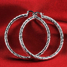 Jewelry Women's silver plated circle hoop earings Bijoux Earrings For Wedding 592 ELY
