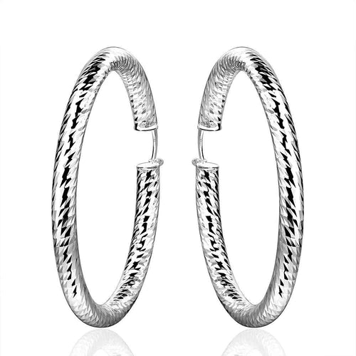 Jewelry Women's silver plated circle hoop earings Bijoux Earrings For Wedding 592 ELY