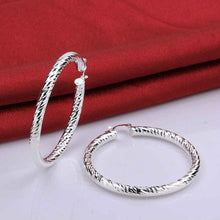 Jewelry Women's silver plated circle hoop earings Bijoux Earrings For Wedding 592 ELY