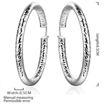 Jewelry Women's silver plated circle hoop earings Bijoux Earrings For Wedding 592 ELY