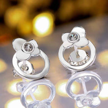 Jewelry Women's silver plated circle stud earings Bijoux Earrings For Wedding 589 ELY