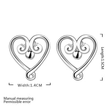 Jewelry Women's silver plated cloud heart stud earings Bijoux Earrings For Wedding 58 ELY