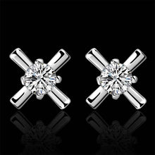 Jewelry Women's silver plated crossfit stud earings Bijoux Earrings For Wedding 587 ELY