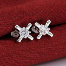 Jewelry Women's silver plated crossfit stud earings Bijoux Earrings For Wedding 587 ELY