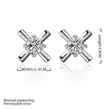 Jewelry Women's silver plated crossfit stud earings Bijoux Earrings For Wedding 587 ELY
