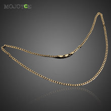 Jewelry Men Women Gold Plated Flat Curb Link Chain Necklace Gift 1STL ELY