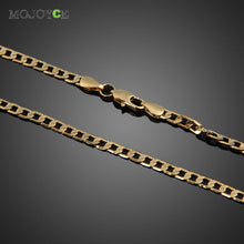 Jewelry Men Women Gold Plated Flat Curb Link Chain Necklace Gift 1STL ELY