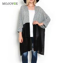 Knitted Kimono Cardigan Sweater Women Long Cardigan Oversized Sweater Chiffon Blouse Long Casual Cardigan Women ELY
