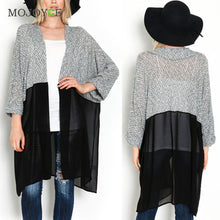 Knitted Kimono Cardigan Sweater Women Long Cardigan Oversized Sweater Chiffon Blouse Long Casual Cardigan Women ELY