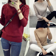 Knitted Women Sweater Long Sleeve Knitwear Jumper Pullover Tops Outwear Long Sleeves Women Sweaters and Pullovers ELY