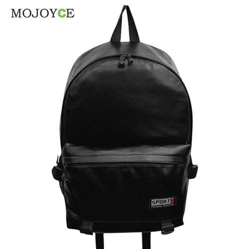 Leather Backpack Bolsa Women Preppy Style School Bags Letter Women Rucksack Travel Satchel Bags Black Mochila Feminina ELY