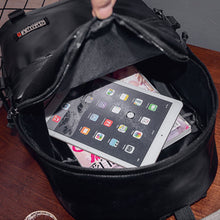 Leather Backpack Bolsa Women Preppy Style School Bags Letter Women Rucksack Travel Satchel Bags Black Mochila Feminina ELY