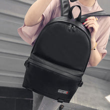 Leather Backpack Bolsa Women Preppy Style School Bags Letter Women Rucksack Travel Satchel Bags Black Mochila Feminina ELY