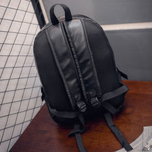 Leather Backpack Bolsa Women Preppy Style School Bags Letter Women Rucksack Travel Satchel Bags Black Mochila Feminina ELY