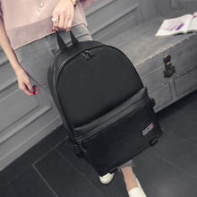 Leather Backpack Bolsa Women Preppy Style School Bags Letter Women Rucksack Travel Satchel Bags Black Mochila Feminina ELY