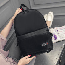 Leather Backpack Bolsa Women Preppy Style School Bags Letter Women Rucksack Travel Satchel Bags Black Mochila Feminina ELY