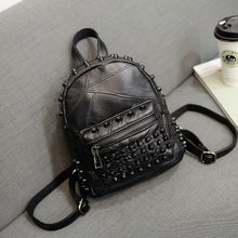 Leather Backpack Women Travel Satchel Shoulder Bag Rivet Backpack School Bag for Teenagers Mochila Feminina 1STL ELY