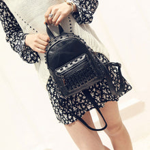 Leather Backpack Women Travel Satchel Shoulder Bag Rivet Backpack School Bag for Teenagers Mochila Feminina 1STL ELY