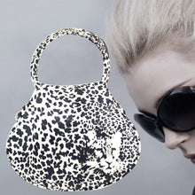 Leather Handbag Women Bag National Shoulder Bag Handsewn Famous Brand Black and White Leopard Handbag Bolsa Feminina ELY