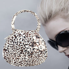 Leather Handbag Women Bag National Shoulder Bag Handsewn Famous Brand Black and White Leopard Handbag Bolsa Feminina ELY