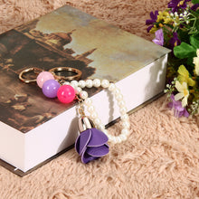 Leather Tassels Pearl Luxury Car Keychain Bag Pendant Ornaments 1STL ELY