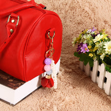 Leather Tassels Pearl Luxury Car Keychain Bag Pendant Ornaments 1STL ELY