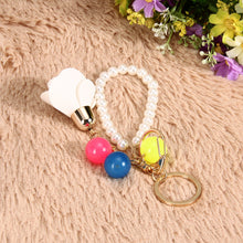 Leather Tassels Pearl Luxury Car Keychain Bag Pendant Ornaments 1STL ELY