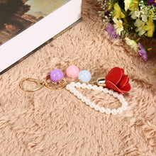 Leather Tassels Pearl Luxury Car Keychain Bag Pendant Ornaments 1STL ELY