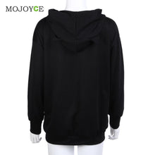 Letter Print Pullover Sweatshirt Women Casual Jumper Hoodie Black Long Sleeve Coat Sweatshirt Hoodies Women M L XL ELY